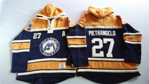 Blues #27 Alex Pietrangelo Navy Blue Gold Sawyer Hooded Sweatshirt Stitched NHL Jersey