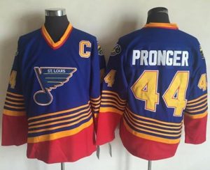 Blues #44 Chris Pronger Light Blue Red CCM Throwback Stitched NHL Jersey