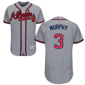Braves #3 Dale Murphy Grey Flexbase Authentic Collection Stitched MLB Jersey