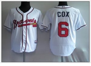 Braves #6 Bobby Cox White Cool Base Stitched MLB Jersey