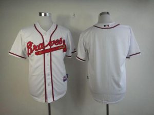Braves Blank White Cool Base Stitched MLB Jersey