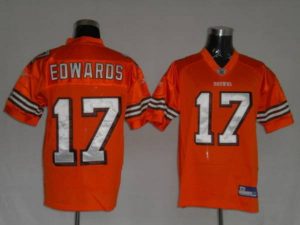 Browns #17 Braylon Edwards Orange Stitched NFL Jersey