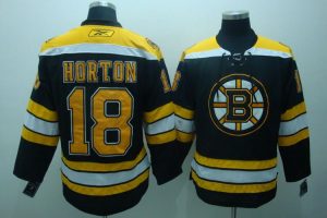 Bruins #18 Horton Embroidered Black NHL Jersey