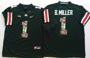 Buckeyes #1 Braxton Miller Black Player Fashion Stitched NCAA Jersey