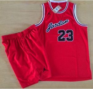 Bulls #23 Michael Jordan Red Anniversary A Set Stitched NBA Jersey
