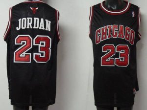 Bulls #23 Michael Jordan Stitched Black NBA Jersey