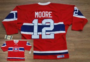 Canadiens #12 Dominic Moore Embroidered Red CH CCM Throwback NHL Jersey