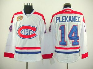 Canadiens #14 Tomas Plekanec Embroidered White Heritage Classic Style NHL Jersey
