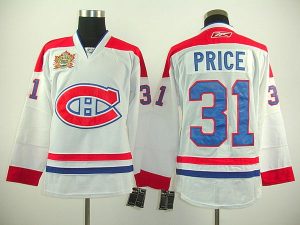Canadiens #31 Carey Price Embroidered White Heritage Classic Style NHL Jersey
