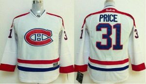 Canadiens #31 Carey Price White Stitched Youth NHL Jersey