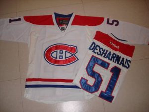 Canadiens #51 David Desharnais White New CH Embroidered NHL Jersey