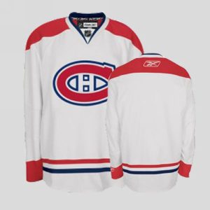 Canadiens Blank Embroidered White NHL Jersey