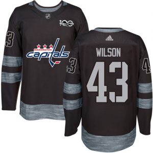 Capitals #43 Tom Wilson Black 1917-2017 100th Anniversary Stitched NHL Jersey
