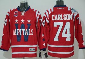 Capitals #74 John Carlson 2015 Winter Classic Red 40th Anniversary Stitched NHL Jersey