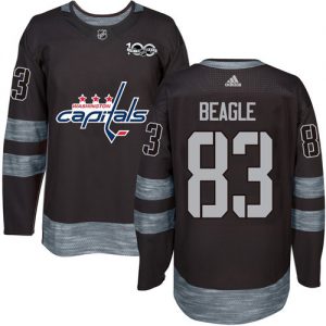 Capitals #83 Jay Beagle Black 1917-2017 100th Anniversary Stitched NHL Jersey