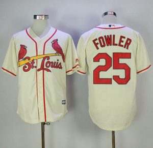 Cardinals #25 Dexter Fowler Cream New Cool Base Stitched MLB Jersey
