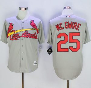 Cardinals #25 Mark McGwire Grey New Cool Base Stitched MLB Jersey