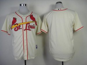 Cardinals Blank Cream Cool Base Stitched MLB Jersey