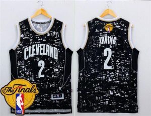Cavaliers #2 Kyrie Irving Black City Light The Finals Patch Stitched NBA Jersey