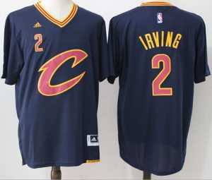 Cavaliers #2 Kyrie Irving Navy Blue Short Sleeve C Stitched NBA Jersey