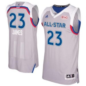 Cavaliers #23 LeBron James Gray 2017 All Star Stitched NBA Jersey