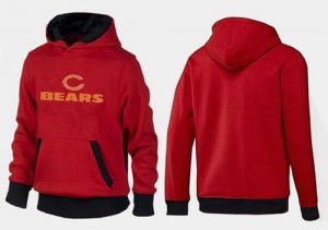 Chicago Bears Authentic Logo Pullover Hoodie Red & Black