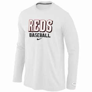 Cincinnati Reds Long Sleeve MLB T-Shirt White