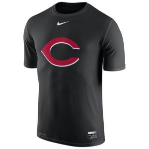 Cincinnati Reds Nike Authentic Collection Legend Logo 1.5 Performance T-Shirt Black
