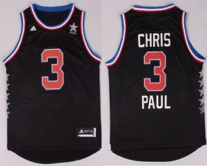 Clippers #3 Chris Paul Black 2015 All Star Stitched NBA Jersey
