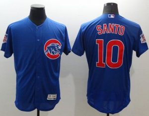 Cubs #10 Ron Santo Blue Flexbase Authentic Collection Stitched MLB Jersey