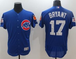 Cubs #17 Kris Bryant Blue 2017 Spring Training Authentic Flex Base Stitched MLB Jersey