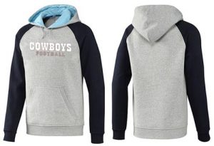 Dallas Cowboys English Version Pullover Hoodie Grey & Blue
