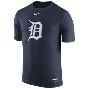 Detroit Tigers Nike Authentic Collection Legend Logo 1.5 Performance T-Shirt Navy