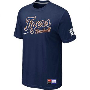 Detroit Tigers Nike Short Sleeve Practice MLB T-Shirts Midnight Blue