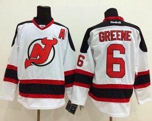 Devils #6 Andy Greene White Stitched NHL Jersey
