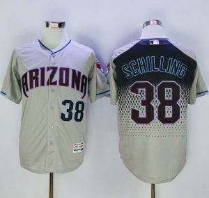 Diamondbacks #38 Curt Schilling Gray Capri New Cool Base Stitched MLB Jersey