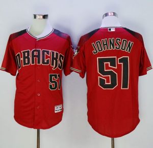 Diamondbacks #51 Randy Johnson Red Brick New Cool Base Stitched MLB Jersey