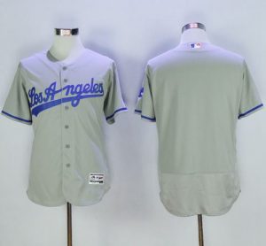 Dodgers Blank Grey Flexbase Authentic Collection Road Stitched MLB Jersey