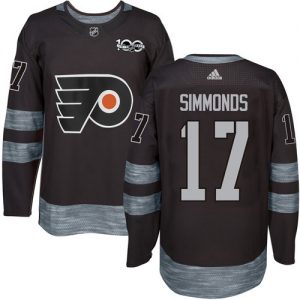 Flyers #17 Wayne Simmonds Black 1917-2017 100th Anniversary Stitched NHL Jersey