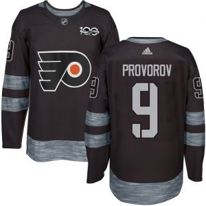 Flyers #9 Ivan Provorov Black 1917-2017 100th Anniversary Stitched NHL Jersey