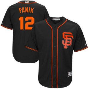 Giants #12 Joe Panik Black New Cool Base Alternate Stitched MLB Jersey