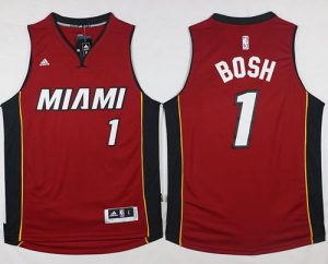 Heat #1 Chris Bosh Stitched Red NBA Jersey