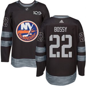 Islanders #22 Mike Bossy Black 1917-2017 100th Anniversary Stitched NHL Jersey