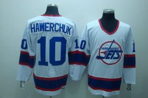 Jets #10 Dale Hawerchuk Embroidered White CCM Throwback NHL Jersey