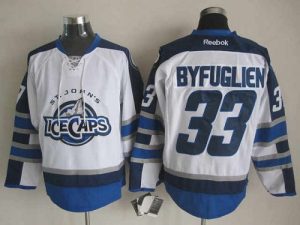 Jets #33 Dustin Byfuglien White St. John's IceCaps Embroidered NHL Jersey