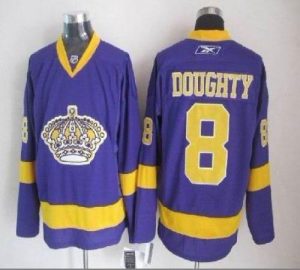 Kings #8 Drew Doughty Purple Embroidered NHL Jersey