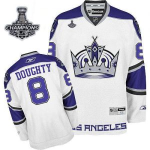 Kings #8 Drew Doughty White 2014 Stanley Cup Champions Stitched NHL Jersey
