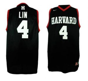 Knicks #4 Jeremy Lin Black Harvard University Stitched NBA Jersey