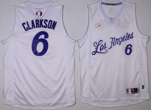 Lakers #6 Jordan Clarkson White 2016-2017 Christmas Day Stitched NBA Jersey