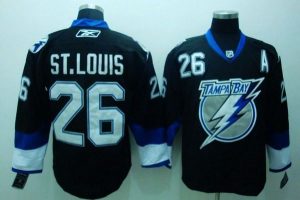 Lightning #26 St.Louis Embroidered Black NHL Jersey